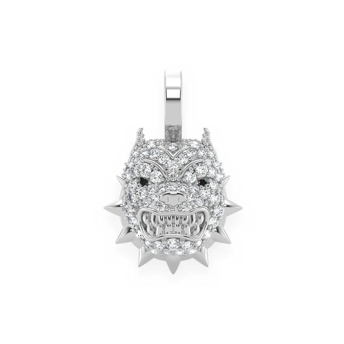 For Him Pitbull Diamond Pendant in 0.25ctw / White Gold / Natural Diamond – Pendant