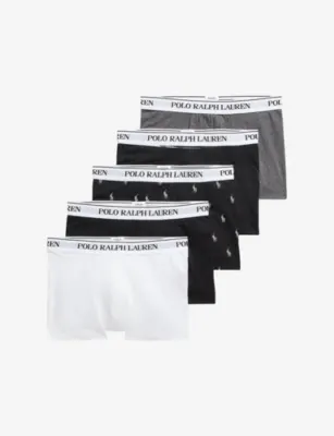 POLO RALPH LAUREN Classic Pack of Five Cotton-Jersey Trunks