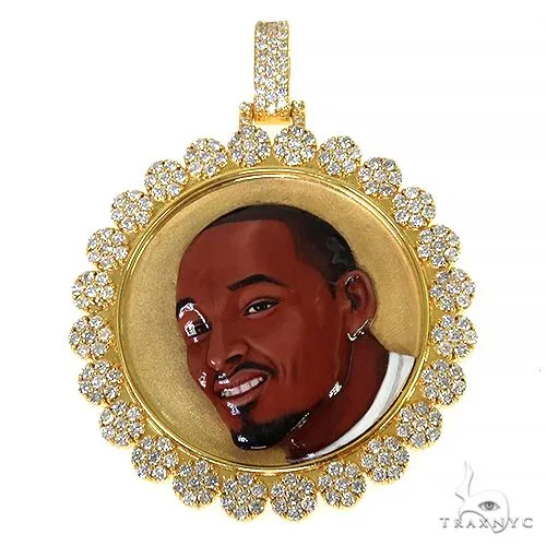 RINA - For Him CUSTOM Custom Made Memorial Diamond Frame Pendant 68087 in Rose Gold – Pendant