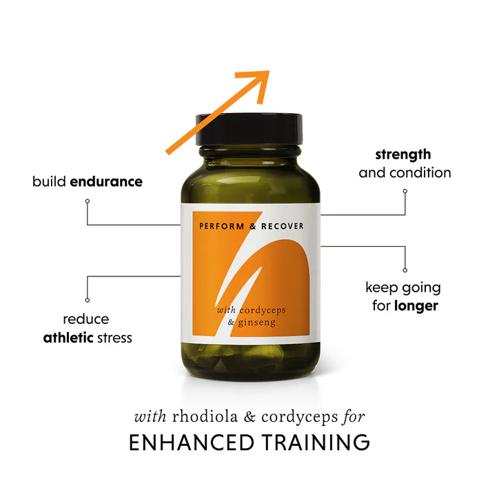 The Herbtender Perform & Recover With Cordyceps & Ginseng 60 Vegan Capsules detail 2