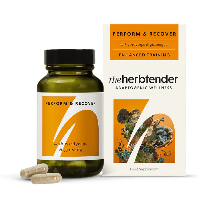 The Herbtender Perform & Recover With Cordyceps & Ginseng 60 Vegan Capsules