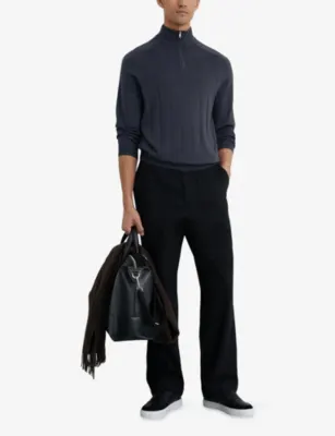 REISS Findlay Funnel-Neck Wool Jumper detail 2