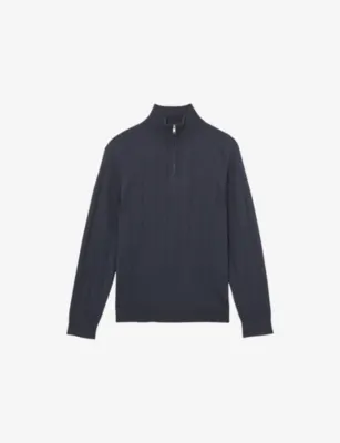 REISS Findlay Funnel-Neck Wool Jumper