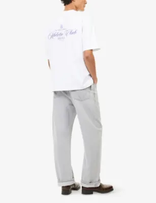 BELIER Athletic Club Crewneck Cotton-Jersey T-Shirt detail 2