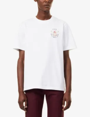 CASABLANCA Classic Flamingo Cotton T-Shirt detail 3