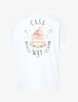 CASABLANCA Classic Flamingo Cotton T-Shirt