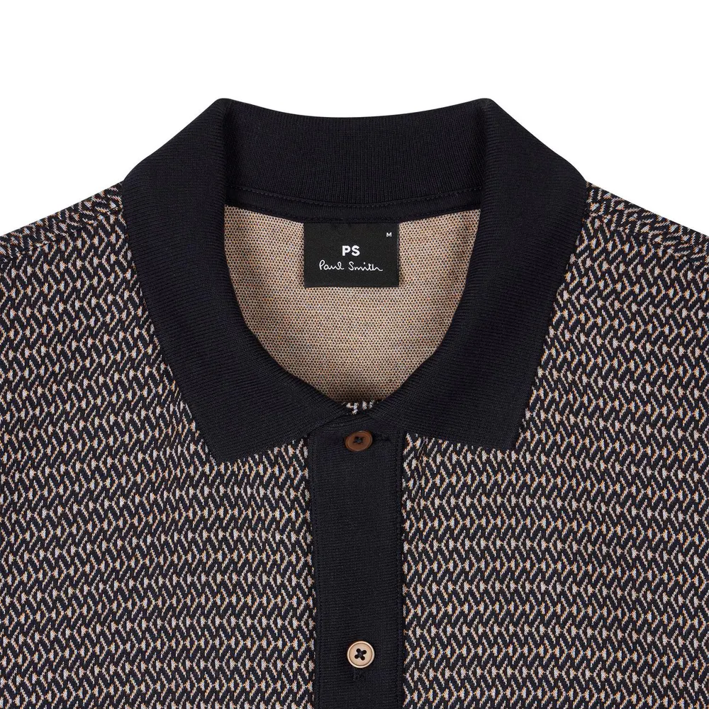 PS Paul Smith Men's Button Front Short Sleeve Patterned Shirt detail 2
