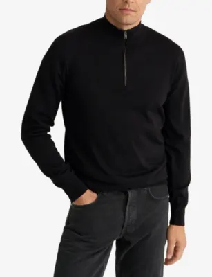 ETON Quarter Zip Knitted Merino-Wool Jumper - XXXXXL detail 3