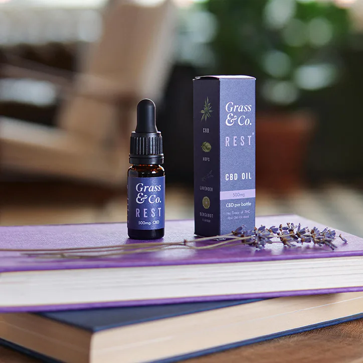 Grass & Co. REST CBD Consumable Oil 500mg with Bergamot & Lavender 10ml detail 3