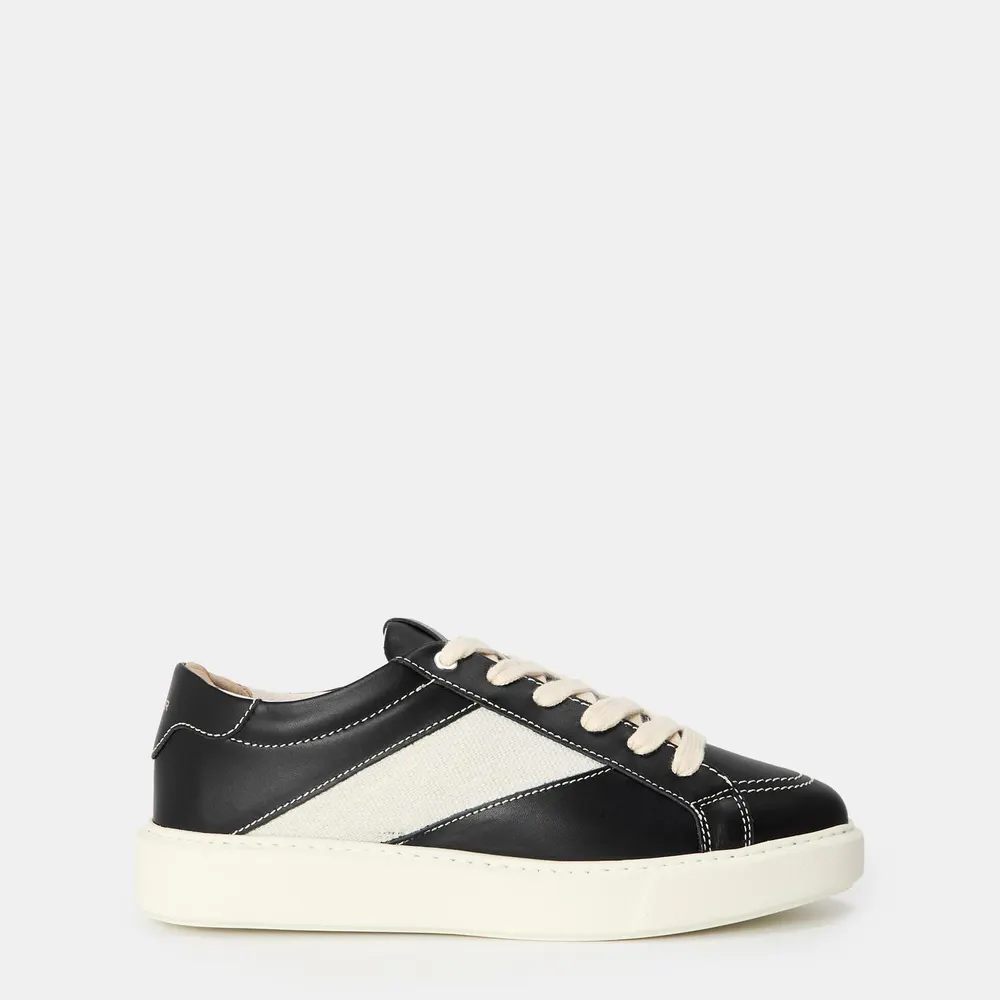 BELIER Men's Low-Top Trainers in Black/O White – Footwear