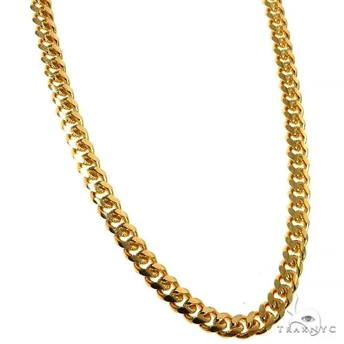 JALGAS - SKYLINE JEWELRY Solid Miami Cuban Link Chain 10K Yellow Gold 22 Inches 3.5mm 67104 in Yellow / 22 Inches – Chain