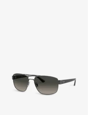 RAY-BAN RB3663 aviator-frame metal sunglasses detail 2