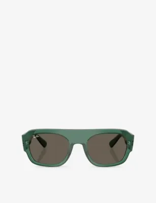 RAY-BAN RB2218 Irregular Acetate Sunglasses