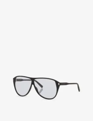SAINT LAURENT SL 731 Gaspar Pilot Acetate Sunglasses in BLACK, additional product view 3