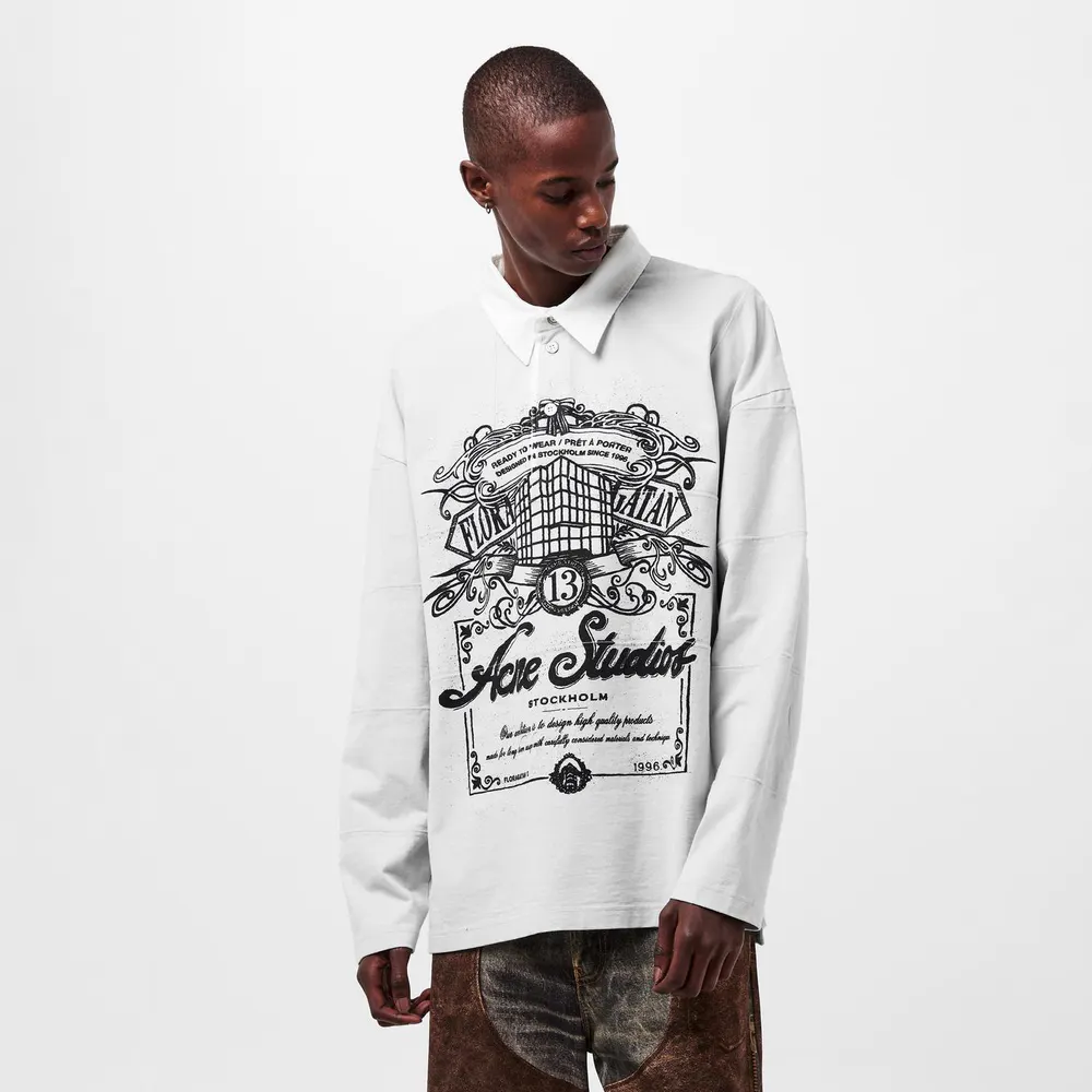 Acne Studios Men's Long Sleeve Polo Shirt detail 3