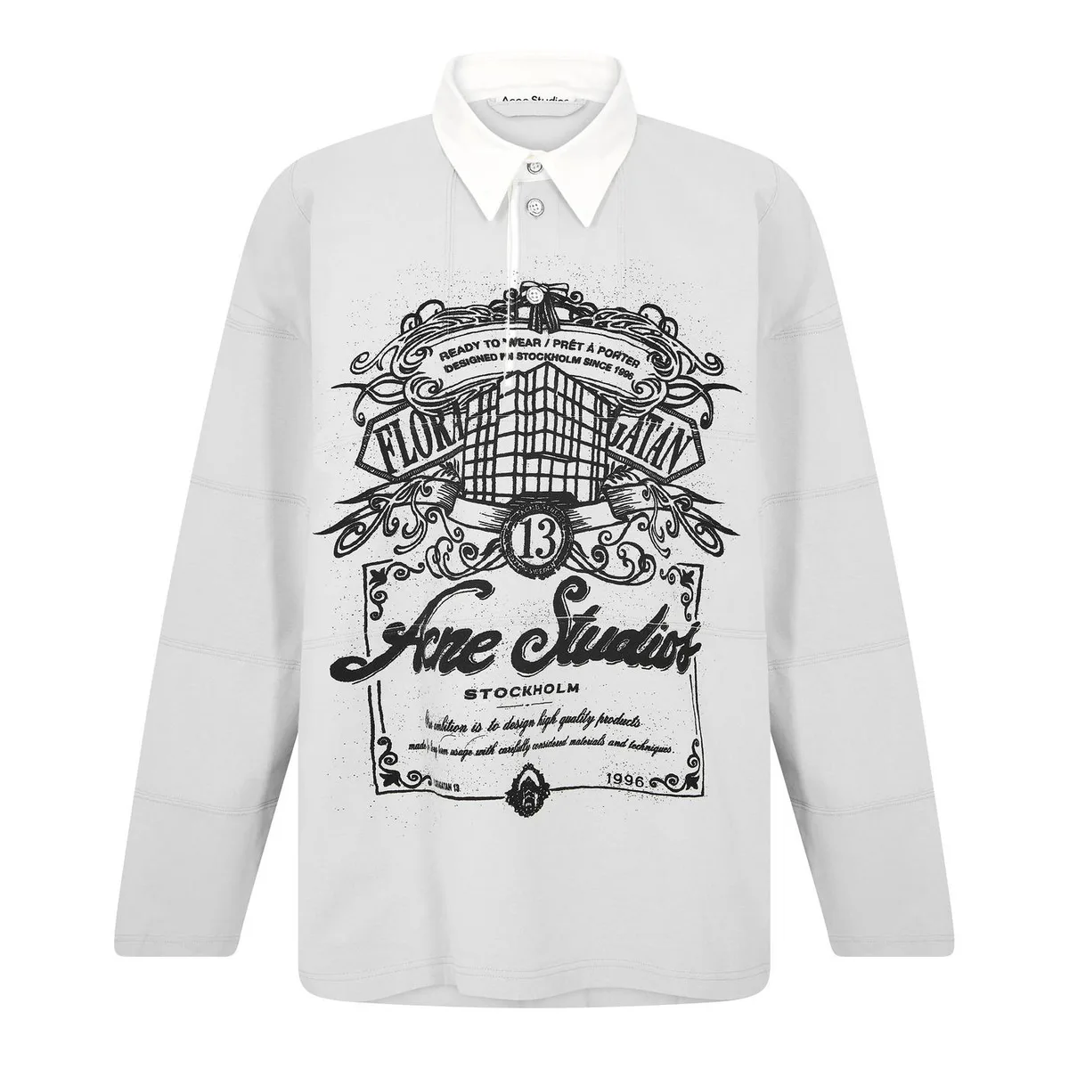 Acne Studios Men's Long Sleeve Polo Shirt