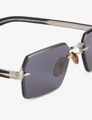 EYEWEAR BY DAVID BECKHAM 7109/S rectangle-frame metal sunglasses in BLACK, additional product view 2