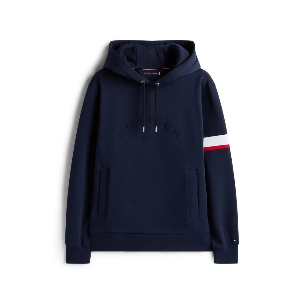 Tommy Hilfiger Men's Sleeve Tape Over-the-Head Hoodie