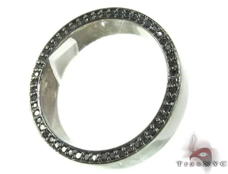 RINA - For Him FACTORY Black Gold Back Diamond Eternity Prong Ring 19312 in Rose Gold / 10 – Ring