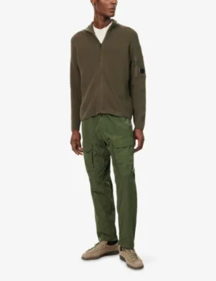 CP COMPANY Brand-Lens Zipped Cotton-Blend Cardigan detail 2