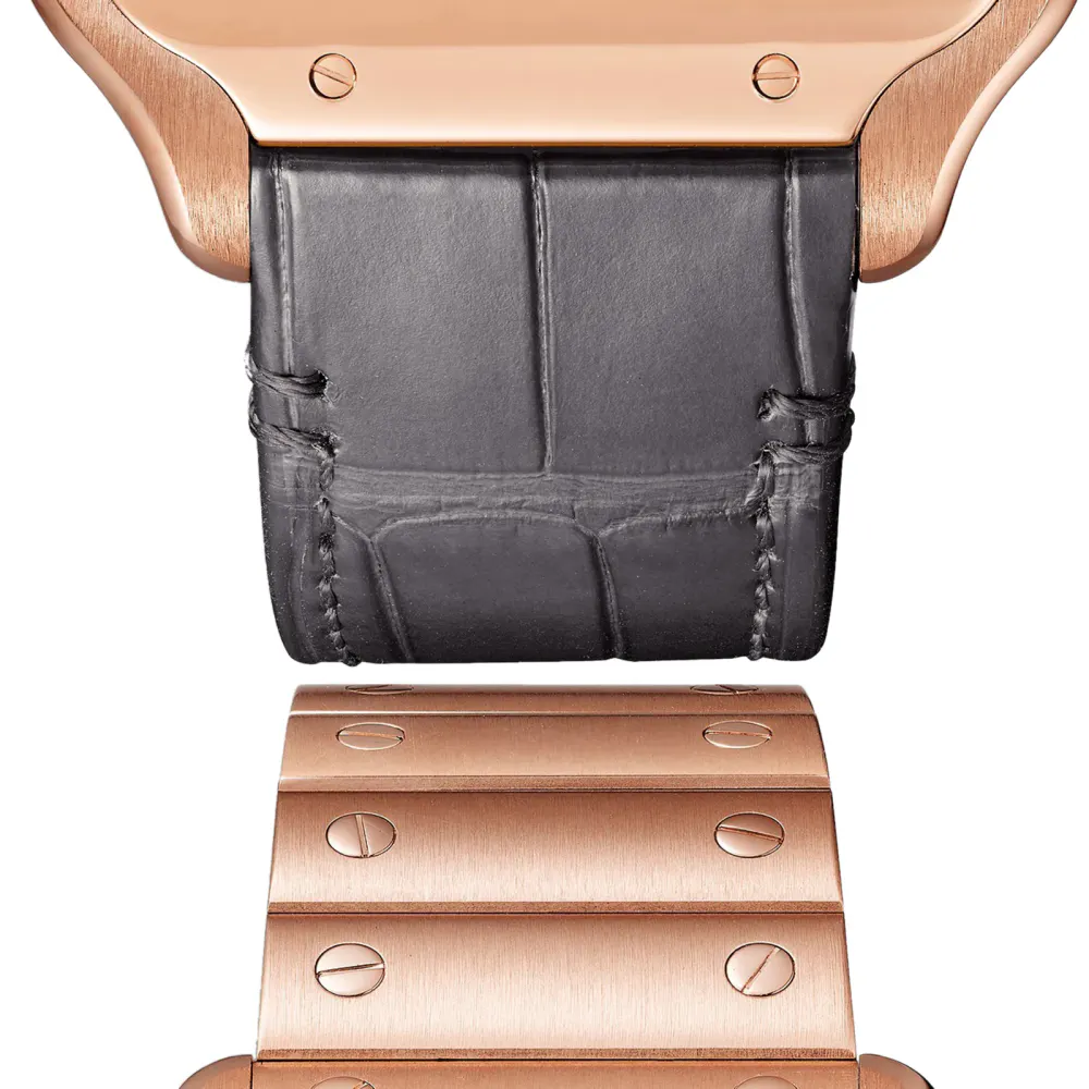 Cartier Santos De Cartier Watch, Large Model, Manual Winding, Rose Gold detail 2
