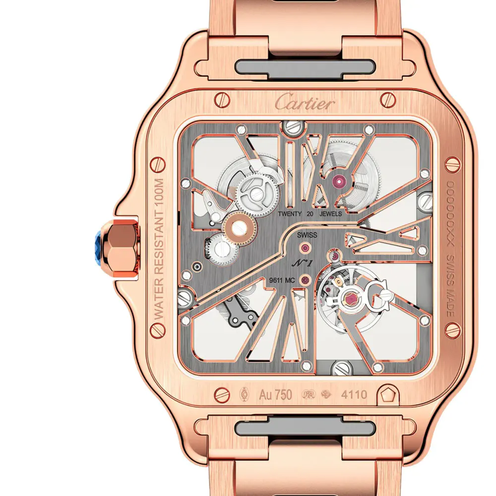 Cartier Santos De Cartier Watch, Large Model, Manual Winding, Rose Gold detail 3