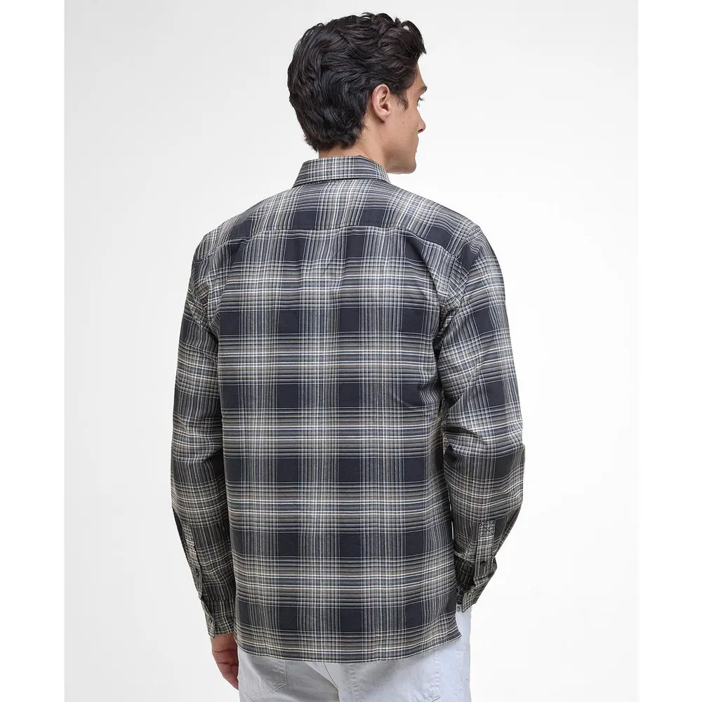 Barbour International Men's Hall Check Cotton Long Sleeve Overshirt detail 3