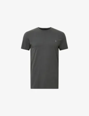 ALLSAINTS Tonic Logo-Embroidered Slim-Fit Cotton T-Shirt - WOODROSE PINK