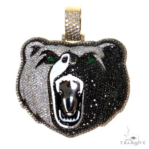 RINA - For Him CUSTOM Custom Made Grizzly Bear Logo Diamond Pendant 67611 in Rose Gold – Pendant