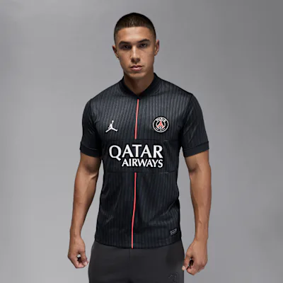 Jordan Paris Saint-Germain 2025/26 Stadium Fourth Men’s Jordan Dri-FIT Football Replica Shirt - Off-Noir/Black/Pearl Pink