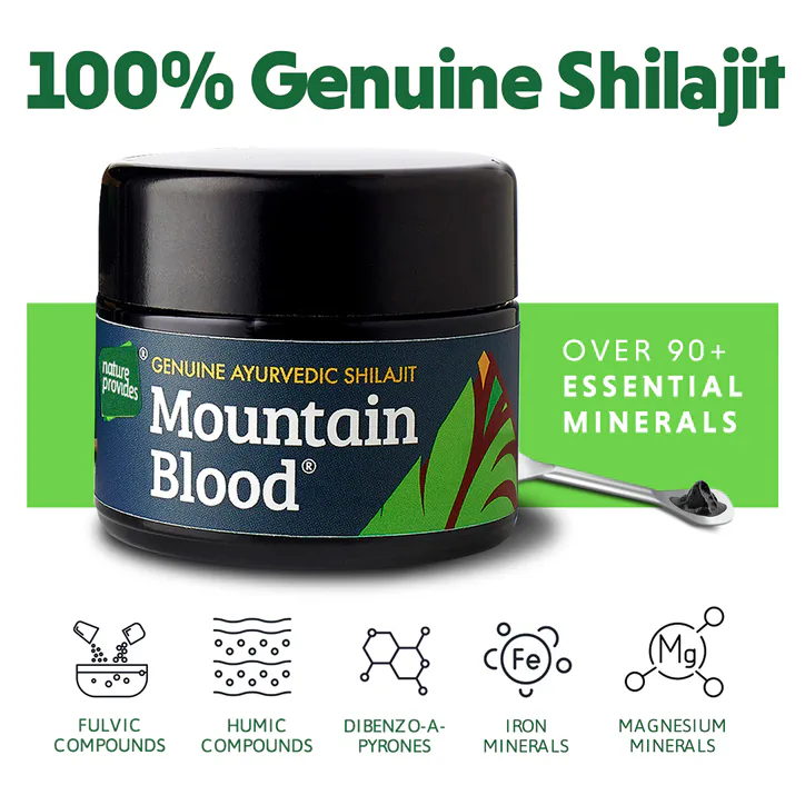 Nature Provides Mountain Blood® Premium Ayurvedic Shilajit Resin 30g detail 2