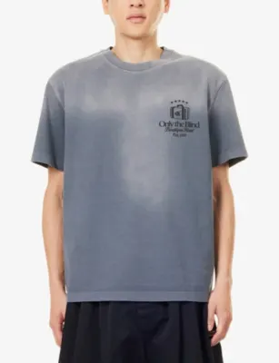 ONLY THE BLIND Le Portier Logo Cotton T-shirt detail 3
