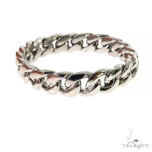 MARYAM - For Him SILVER .925 Silver 5mm Miami Cuban Link Ring 67412 in 10 – Ring