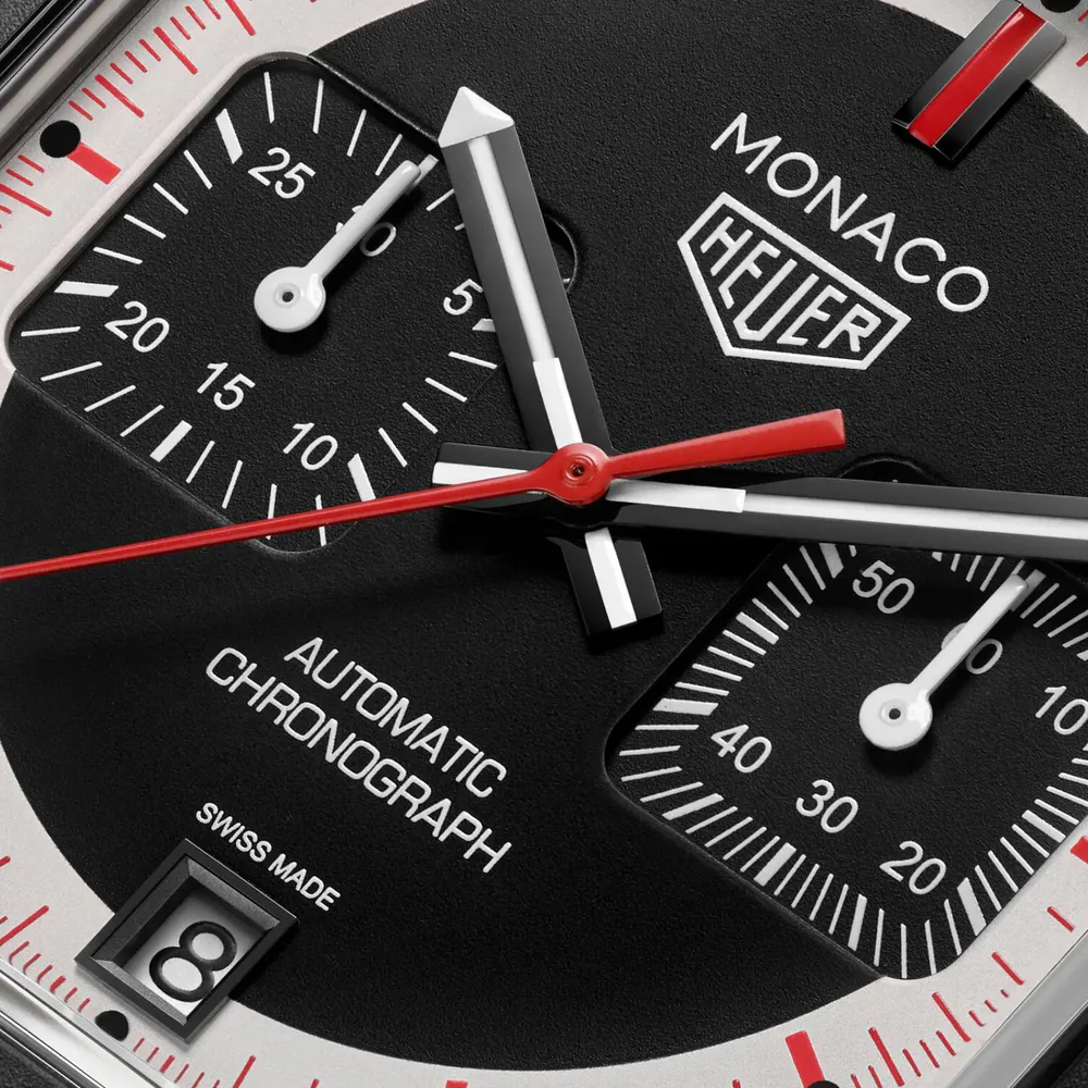 TAG Heuer Monaco Chronograph Stopwatch 39mm Limited Edition Mens Watch Black in Black, additional product view 3