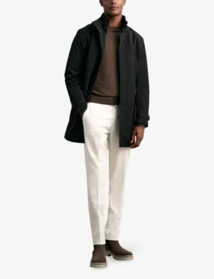 REISS Player Hybrid Removable Funnel-Neck Woven Overcoat detail 2