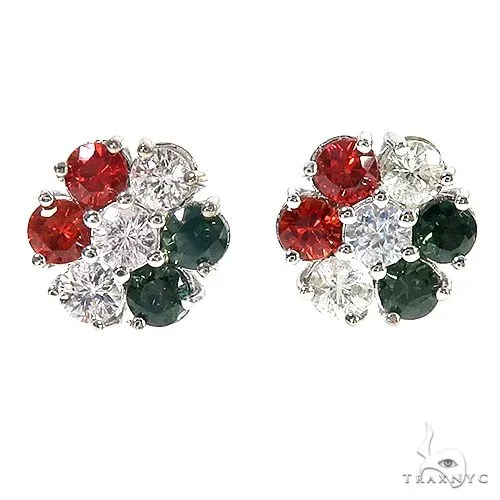 PIA - For Him GEMSTONES Italy Hungary Sapphire Flower Earrings 67140 in Rose – Earrings