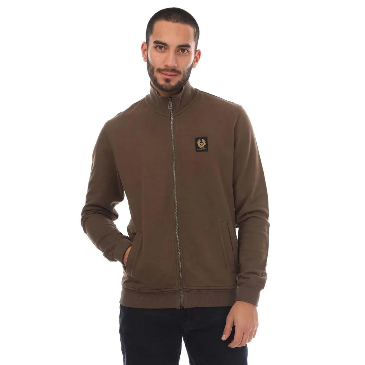 Belstaff Cotton Fleece Full Zip Sweatshirt