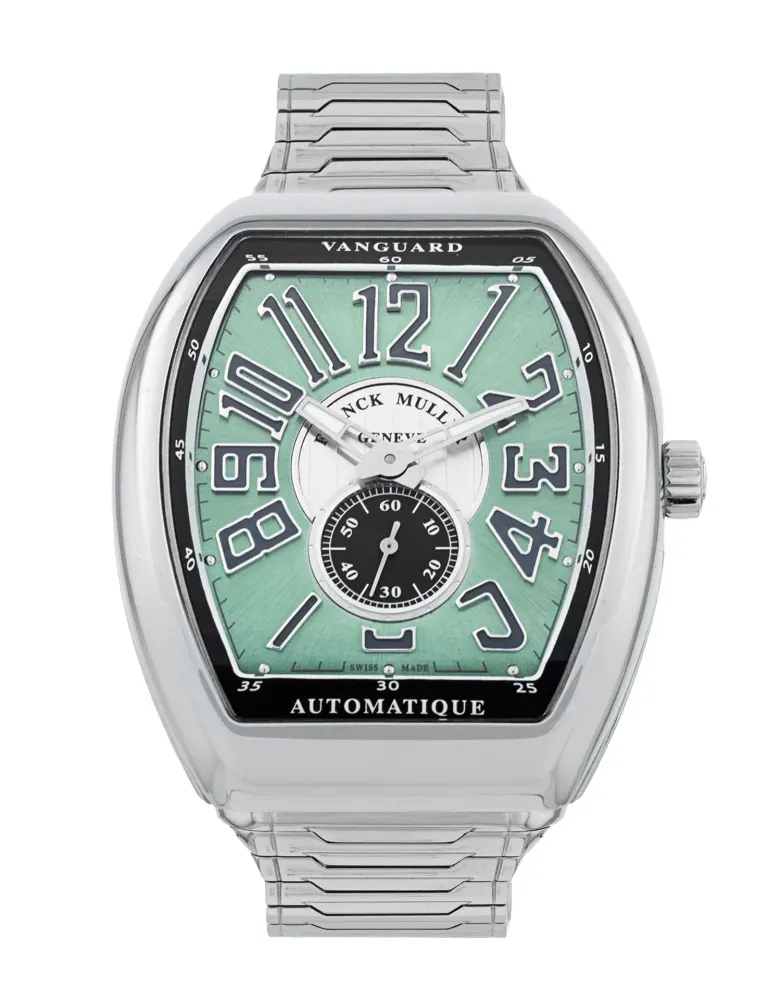 Franck Muller Vanguard V 41 S S6 AT FO RELIEF VIN O AC VE REL ( — 2023 — Excellent in Green Arabic – Pre-owned watches