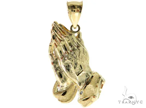 MARYAM - For Him Factory (Mass Production) Golden Prayer Pendant 1 12646 in White – Pendant