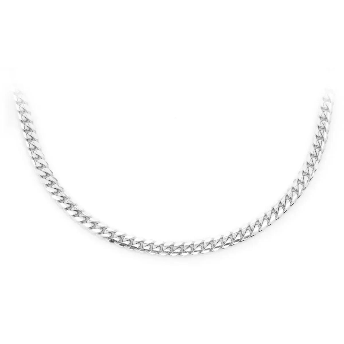 For Him Miami Cuban Gold Chain in 3mm / White Gold / 20" – Chain