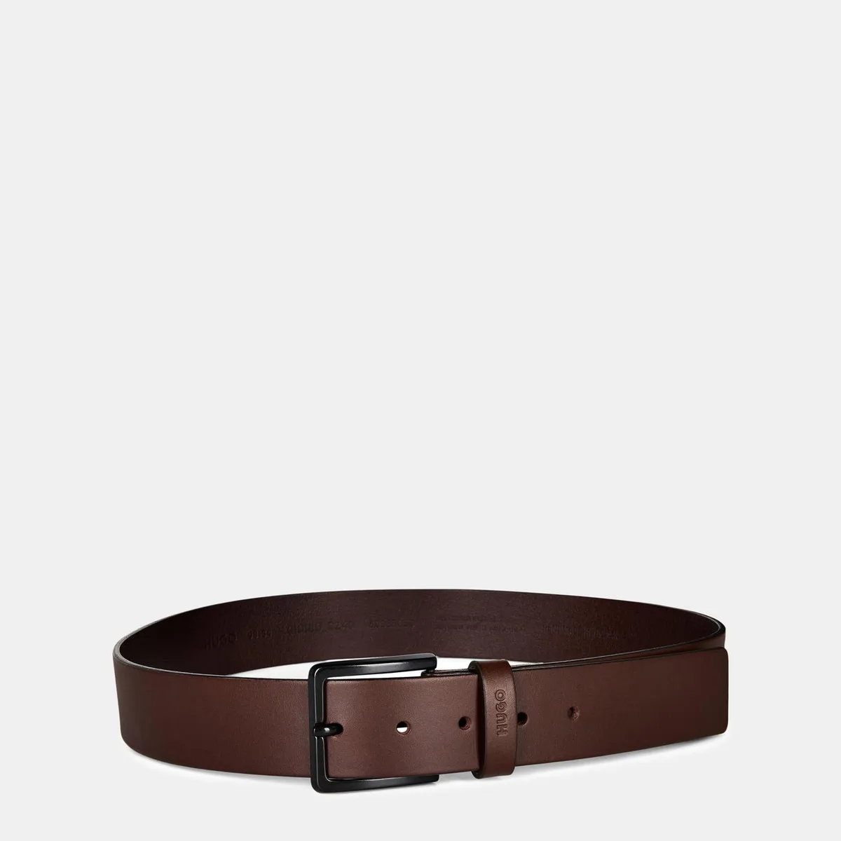 Hugo Men's Gionio Leather Belt in Dark Brown – Accessories