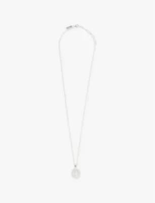 COMMONLINES Maria 14ct yellow-gold plated sterling-silver and cubic zirconia pendant necklace