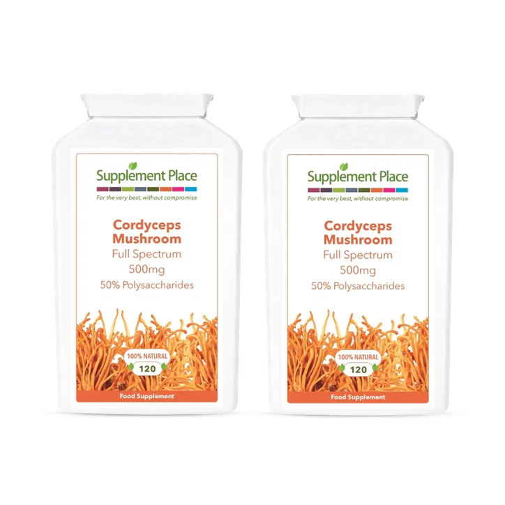 Supplement Place Cordyceps Mushroom 500mg | 50% Polysaccharides | 240 Capsules