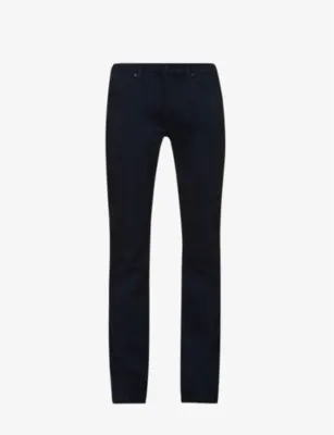 PAIGE Normandie straight-leg mid-rise stretch-denim jeans