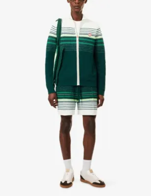 CASABLANCA Boucle Stripe Cotton-Blend Shorts detail 2