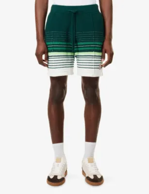 CASABLANCA Boucle Stripe Cotton-Blend Shorts detail 3