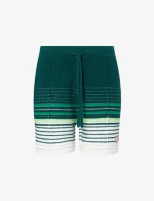 CASABLANCA Boucle Stripe Cotton-Blend Shorts