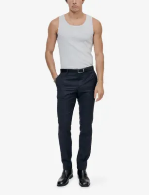 THE KOOPLES Front crease mid-rise slim-fit wool trousers detail 2