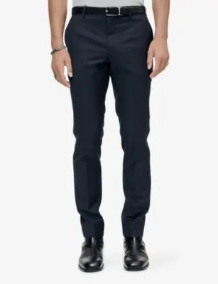 THE KOOPLES Front crease mid-rise slim-fit wool trousers detail 3
