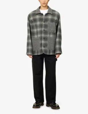NICHOLAS DALEY Rebel Chore Waffle Wool Coat detail 2